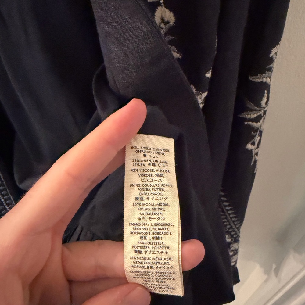 Free People dark blue Embroidered Jacket - Picture 6 of 7